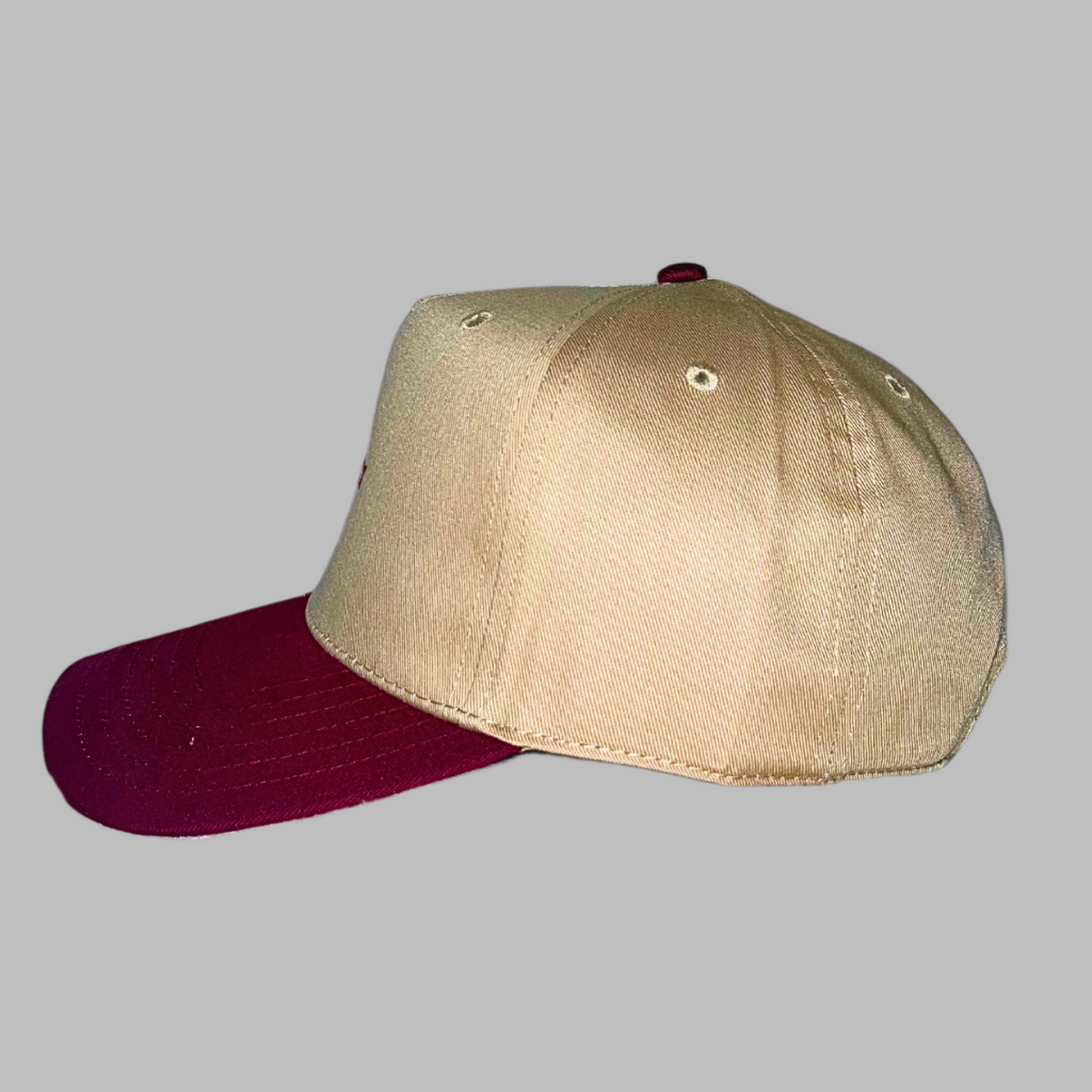 The Finest Hat - Khaki/Burgundy