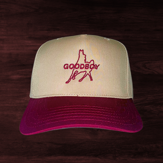 The Finest Hat - Khaki/Burgundy